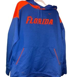 Men Nike University of Florida UF Gators hoody hoodie size XL blue/orange